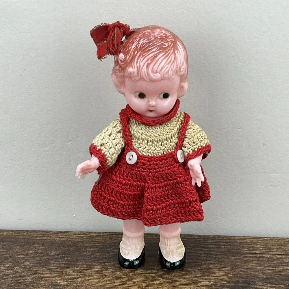 Vintage 1950s Knickerbocker Hard Plastic Baby Doll 6